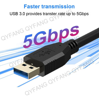 USB мъжки към мъжки кабел USB A към USB кабел USB 3.0 кабел двукраен USB кабел 5Gbps за радиатор твърд диск USB 3.0 удължителен кабел