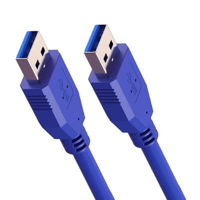 Kábel USB samec-samec, kábel USB A-USB, kábel USB 3.0 s dvojitým koncom, 5 Gbps pre pevný disk s chladičom, predlžovací kábel USB 3.0