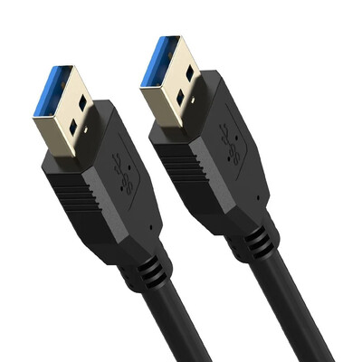Kábel USB samec-samec, kábel USB A-USB, kábel USB 3.0 s dvojitým koncom, 5 Gbps pre pevný disk s chladičom, predlžovací kábel USB 3.0