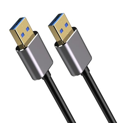 Kábel USB samec-samec, kábel USB A-USB, kábel USB 3.0 s dvojitým koncom, 5 Gbps pre pevný disk s chladičom, predlžovací kábel USB 3.0