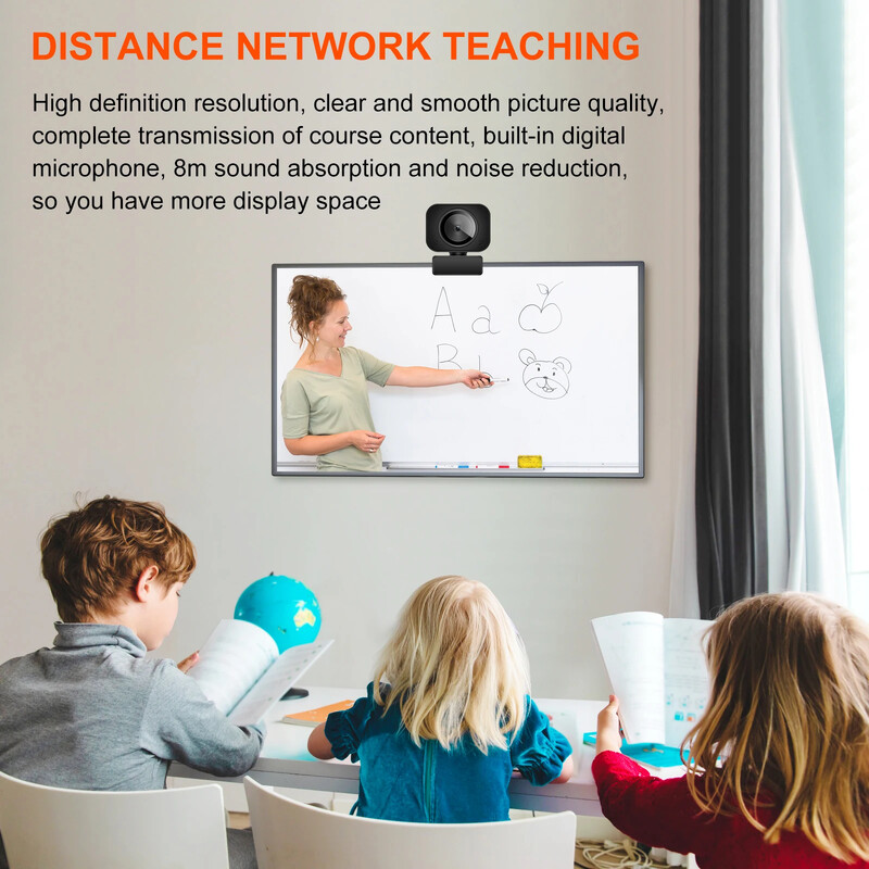 Interneto kamera 2K Full HD USB mini žiniatinklio kamera Automatinis fokusavimas su mikrofonu Interneto kamera asmeniniam kompiuteriui Mac nešiojamajam kompiuteriui Srautinė YouTube žiniatinklio kamera