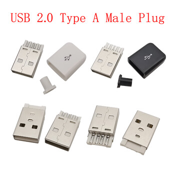 10Pcs USB конектори Тип C / Micro / USB 2.0 Тип A Мъжки Женски Адаптер за монтаж Направи си сам Ремонт на запояване Гнездо за зареждане на данни