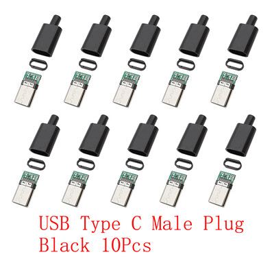 10 buc. Conectori USB tip C/Micro/USB 2.0 tip A Adaptor de asamblare mascul femela Reparare lipire bricolaj Priză mușcă de încărcare