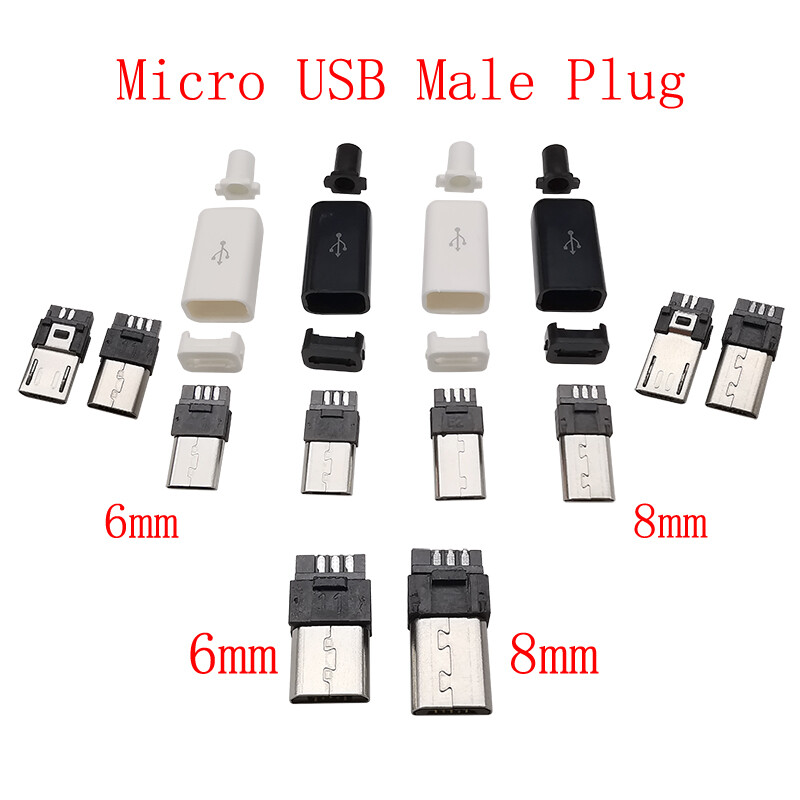 10 τεμ. Υποδοχές USB Τύπος C / Micro / USB 2.0 Τύπος A Αντάπτορας συναρμολόγησης για αρσενικό θηλυκό DIY Υποδοχή βύσματος φόρτισης δεδομένων επισκευής συγκόλλησης