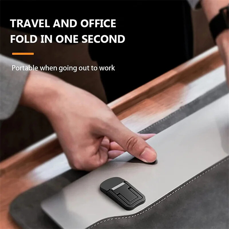 Pārnēsājams klēpjdatora statīvs ar 2 regulējamiem leņķiem salokāmu kronšteinu, neredzams klēpjdatora stāvvada statīvs Macbook piezīmjdatora turētāja kājām