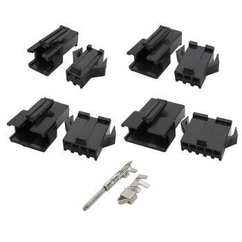 200Pcs/Box 2.54mm Pitch JST SM/Dupont Jumper Wire Connector Kit 2/3/4/5Pin мъжки/женски щифт за заглавка на корпуса Кримпващ клемен адаптер