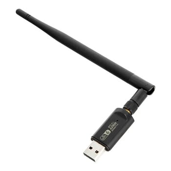 AX900 900Mbps USB WiFi Bluetooth 5.3 Dongle адаптер 2в1 двулентова Wifi мрежова карта 5G/2.4GHz 802.11ac за настолен лаптоп