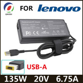 20V 6.75A 135W USB nešiojamojo kompiuterio įkroviklio kintamosios srovės adapteris skirtas Lenovo YOGA720-15 T540p T440p Y50-70 G5005 Y520 Y7000 Y700-14 W550 įkrovikliui