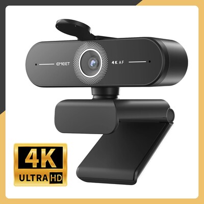 4K tīmekļa kamera 1440P 2K tīmekļa kamera 1080P EMEET C60E autofokusa USB datora kamera dzīvošanai/videozvanam/konferencei