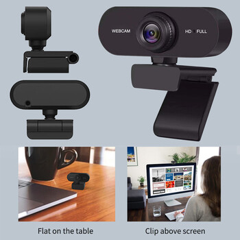 USB HD 1080P/2K Web Camera Σύνδεση και αναπαραγωγή με μικρόφωνο Υπολογιστή Web Camera Autofocus Κάμερα υπολογιστή για Mac Επιτραπέζιος φορητός υπολογιστής