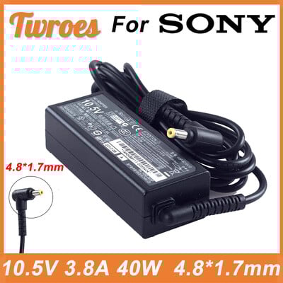 40W 10.5V 3.8A 4.8*1.7MM laptop adapter töltő Sony Vaio Pro 11 13 DUO11 DUO13 VGP-AC10V10 VGP-AC10V9 SVP132A1CM táphoz
