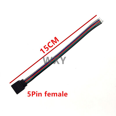 5 vnt 4 kontaktų 5 kontaktų LED kabelio vyriškos jungties jungties adapterio laidas skirtas 5050 3528 SMD RGB RGBW LED juostiniam apšvietimui RGB RGBW LED valdikliui