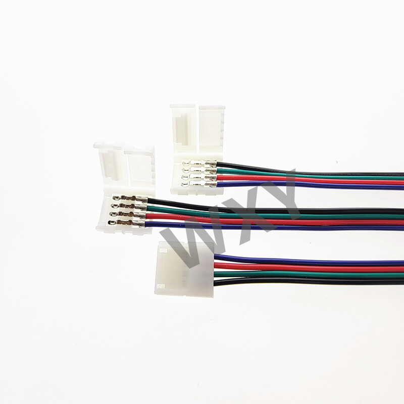 5 vnt 4 kontaktų 5 kontaktų LED kabelio vyriškos jungties jungties adapterio laidas skirtas 5050 3528 SMD RGB RGBW LED juostiniam apšvietimui RGB RGBW LED valdikliui