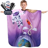 Pelerina de coafura rezistenta la apa pentru copii Salonul pentru copii Vopsirea parului tuns pânză de desene animate Instrumente de styling pentru frizerie