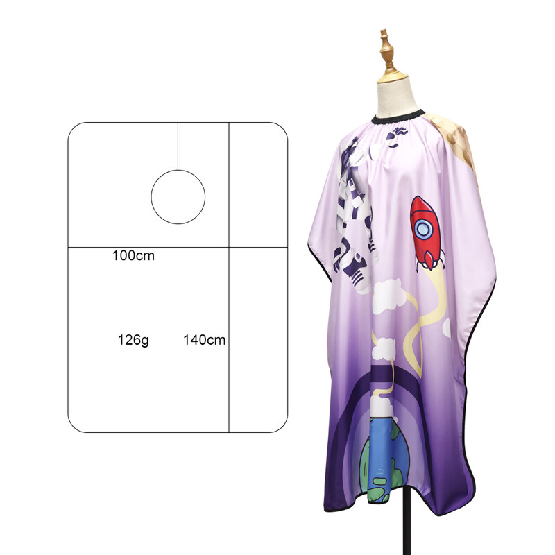 Pelerina de coafura rezistenta la apa pentru copii Salonul pentru copii Vopsirea parului tuns pânză de desene animate Instrumente de styling pentru frizerie