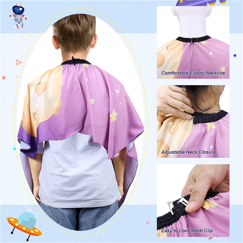 Pelerina de coafura rezistenta la apa pentru copii Salonul pentru copii Vopsirea parului tuns pânză de desene animate Instrumente de styling pentru frizerie