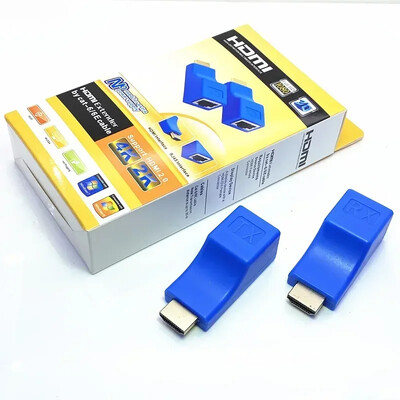 1080P HD 4K HDMI-съвместим удължител RJ45 портове Мрежа 30M към RJ45 през CAT5e / 6 UTP LAN удължител кабелни адаптери