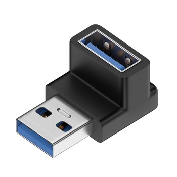 usb 90 градусов адаптер ляв десен ъгъл USB A мъжки към женски адаптерен конектор за компютър