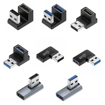 usb adapter od 90 stupnjeva lijevi desni kut USB A muški na ženski adapterski konektor za PC