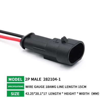 5/20/100 σετ AMP 1P 2P 3P 4P 5P 6P Αδιάβροχο Auto Connector Αρσενικό θηλυκό βύσμα με καλωδίωση 15cm 18AWG HID πλεξούδα για αυτοκίνητο