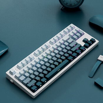 135 πλήκτρα Gradient Green Shine Through Keycaps Πλαϊνή εκτύπωση PBT Double Shot Keycaps OEM Προφίλ για πληκτρολόγια παιχνιδιών MX Switches