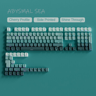 135 klávesov, preliate zelené prelievajúce sa klávesy, bočná potlač, PBT dvojité klávesy, OEM profil pre herné klávesnice MX Switch.