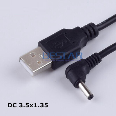 USB A към DC 3,5 мм/1,35 мм 5 волта DC барел жак Захранващ кабел тип M 1 м 3 фута