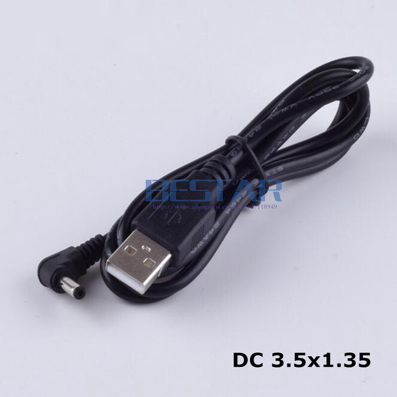 USB A la DC 3,5 mm/1,35 mm 5 volți DC mufă cilindru Cablu de alimentare tip M 1m 3 picioare