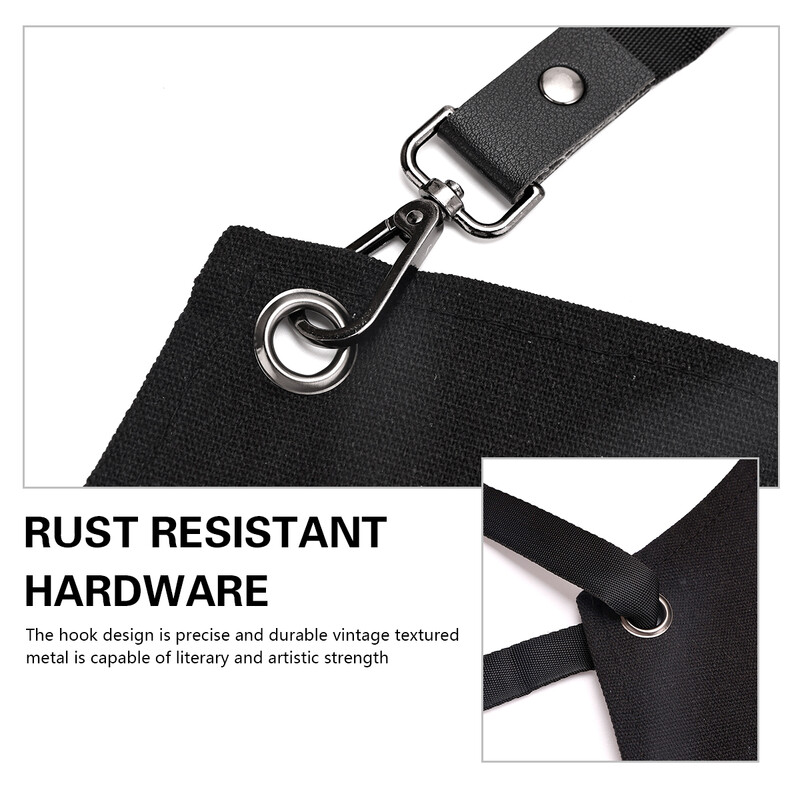 Brijačke pregače Frizerska vodootporna kuhinjska uniforma Salon Brijačnica Platno Višenamjenska džepna pregača za pohranu