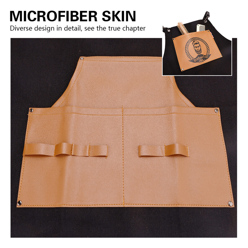 Brijačke pregače Frizerska vodootporna kuhinjska uniforma Salon Brijačnica Platno Višenamjenska džepna pregača za pohranu