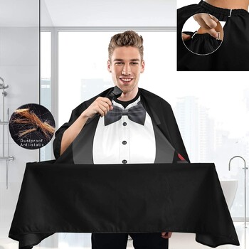 Spot Barbershop Capes Pattern of Suit Професионален салон за подстригване Риза Антистатична фризьорска престилка Инструменти за оформяне на фризьор