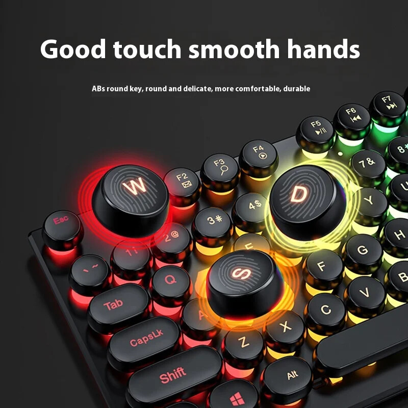 Káblová klávesnica Mechanická Feel E-Sports 104 klávesov USB káblová herná myš Káblová klávesnica Príslušenstvo pre PC hráčov pre notebook Darček