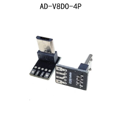 2 db USB 2.0 dugó felfelé, lefelé, balra, jobbra DIY egyedi L-alakú könyök 90 fokos Android Micro Type-C Mini USB adattápegység