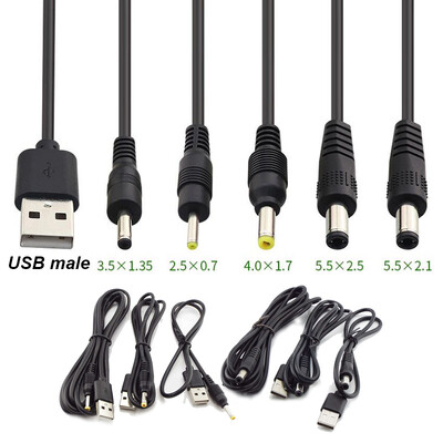5 V A tipo USB įkroviklio kištukas ir nuolatinės srovės įkroviklio laido kištukas lizdo jungtis maitinimo šaltinio ilgintuvas 22AWG 3A