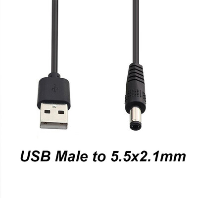 5V USB tip A tată la DC cablu de încărcare mufă mufă conector sursă de alimentare cablu prelungitor 22AWG 3A
