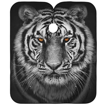 Kirpyklos kirpimo prijuostė Tigro liūto raštas kirpimo suknelė vandeniui atspari šukuosena pelerinos Antistatinė kirpėjo palto priemonė