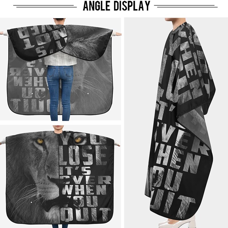 Kirpyklos kirpimo prijuostė Tigro liūto raštas kirpimo suknelė vandeniui atspari šukuosena pelerinos Antistatinė kirpėjo palto priemonė