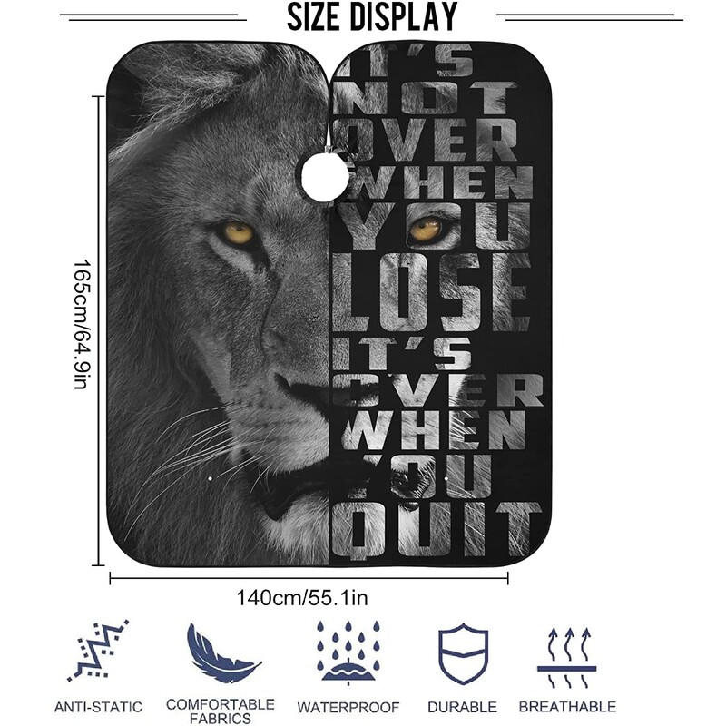 Kirpyklos kirpimo prijuostė Tigro liūto raštas kirpimo suknelė vandeniui atspari šukuosena pelerinos Antistatinė kirpėjo palto priemonė