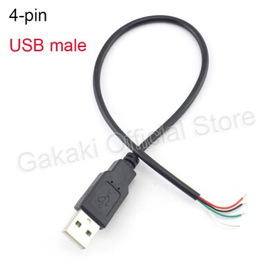 0,3 m / 1 m / 2 m 5 V USB maitinimo kabelis 2 kontaktų USB 2.0 A Moteriškas vyriškas 4 kontaktų laidas Lizdas Įkroviklis įkrovimo laido prailginimo jungtis "pasidaryk pats"