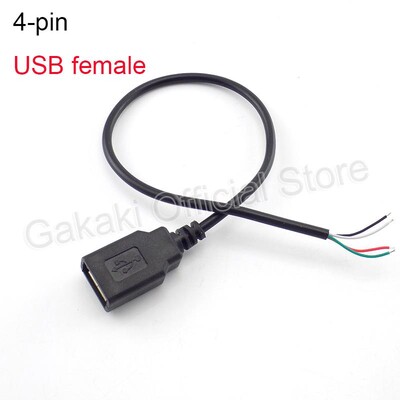 0,3 m / 1 m / 2 m 5 V USB maitinimo kabelis 2 kontaktų USB 2.0 A Moteriškas vyriškas 4 kontaktų laidas Lizdas Įkroviklis įkrovimo laido prailginimo jungtis "pasidaryk pats"