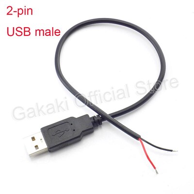 0,3 m / 1 m / 2 m 5 V USB maitinimo kabelis 2 kontaktų USB 2.0 A Moteriškas vyriškas 4 kontaktų laidas Lizdas Įkroviklis įkrovimo laido prailginimo jungtis "pasidaryk pats"