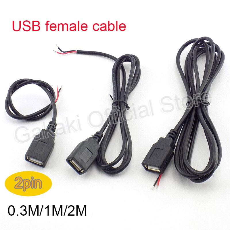0,3 m / 1 m / 2 m 5 V USB maitinimo kabelis 2 kontaktų USB 2.0 A Moteriškas vyriškas 4 kontaktų laidas Lizdas Įkroviklis įkrovimo laido prailginimo jungtis "pasidaryk pats"