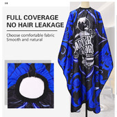 Plava brijačnica Pregača Frizerski ogrtač Frizerski salon Novi brijački ogrtači Salon Potrepštine za obojenu kosu