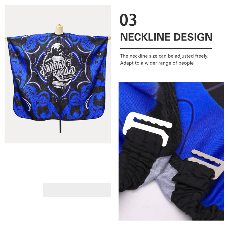 Plava brijačnica Pregača Frizerski ogrtač Frizerski salon Novi brijački ogrtači Salon Potrepštine za obojenu kosu