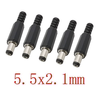 Napájací adaptér DC (samec) 3,5x1,3 mm 4,0x1,7 mm 4,8x1,7 mm 5,5x2,1 mm 5,5x2,5 mm 6,5x4,4 mm Nabíjací adaptér, spájkovacie zástrčky, jack DC konektor