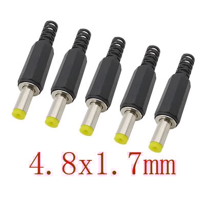 Napájací adaptér DC (samec) 3,5x1,3 mm 4,0x1,7 mm 4,8x1,7 mm 5,5x2,1 mm 5,5x2,5 mm 6,5x4,4 mm Nabíjací adaptér, spájkovacie zástrčky, jack DC konektor
