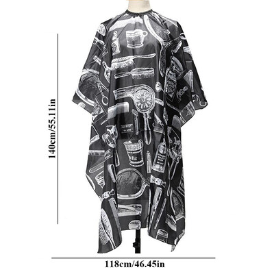 2023 Holičstvo Kaderníctvo Cape Retro Strihanie Vlasov Cape Čiernobiely Kabát Na Strihanie Vlasov Styling Nástroj Vodotesná Zástera Pre Mužov Strih