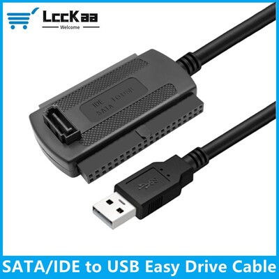 LccKaa IDE Sata USB konvertáló kábel Laptop asztali számítógép Régi soros port csatlakozó adatkábel 480Mb/s HDD adapter kábelek