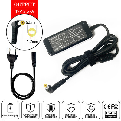 19V 2.37A 45W 5.5MM*1.7MM ADP-45HE D Φορτιστής AC για φορητό υπολογιστή Acer Aspire ES1-332 ES1-520 ES1-432 ES1-52 ES1-131