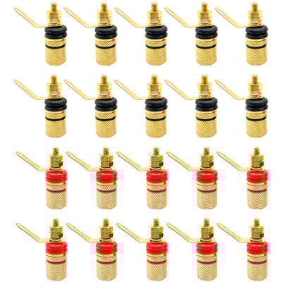 20 buc mufă banană de 4 mm, placată cu aur, terminale pentru difuzor, conector pentru terminal audio